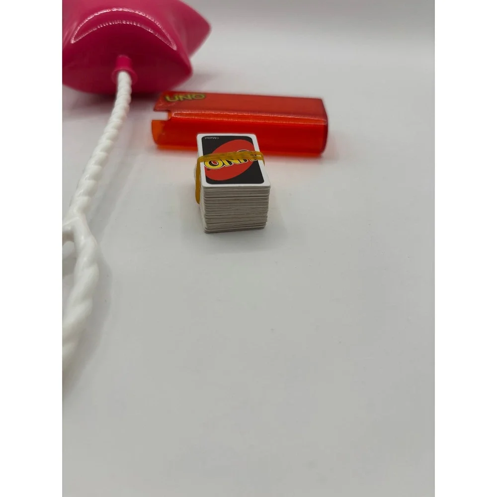 American‎ Girl Doll Pink Star Balloon Mini UNO Card Game Set Accessory
